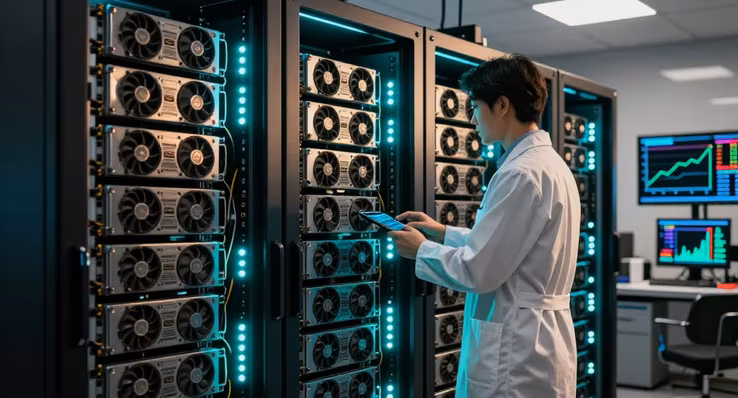 Frontier AI model training in a controlled private environment