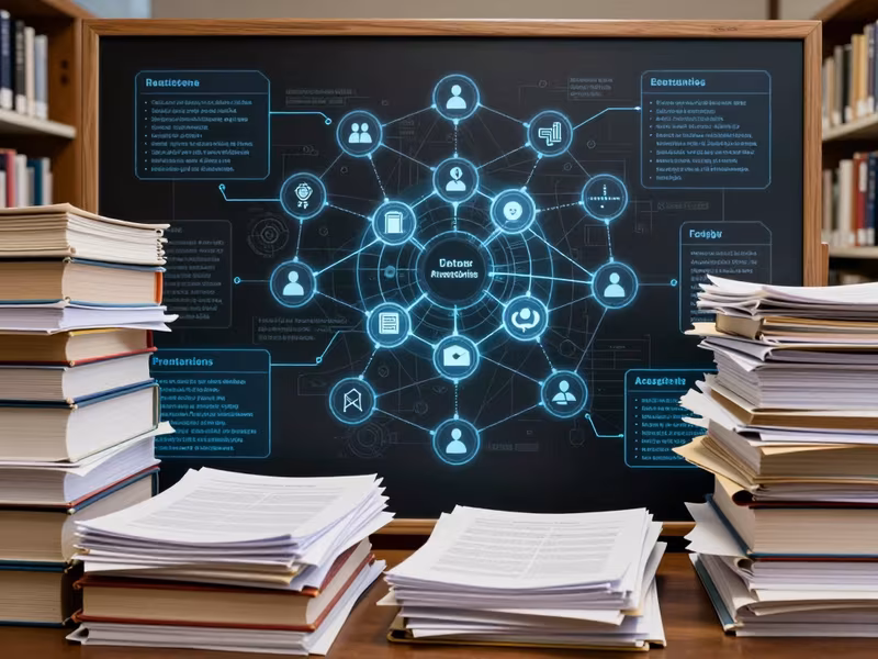 Knowledge graph visualization showing entity relationships extracted from scientific documents